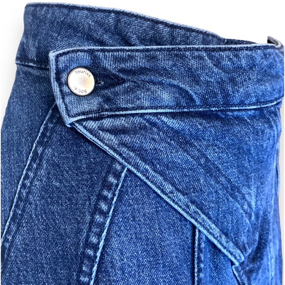 Social Tourist ultra high Rise Baggy wide leg cross over angled closure 27 - Picture 14 of 15